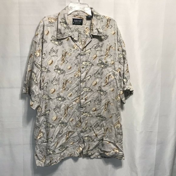 Trader Bay Golf` Collared Button Up Shirt ~ Sz L - Picture 2 of 5